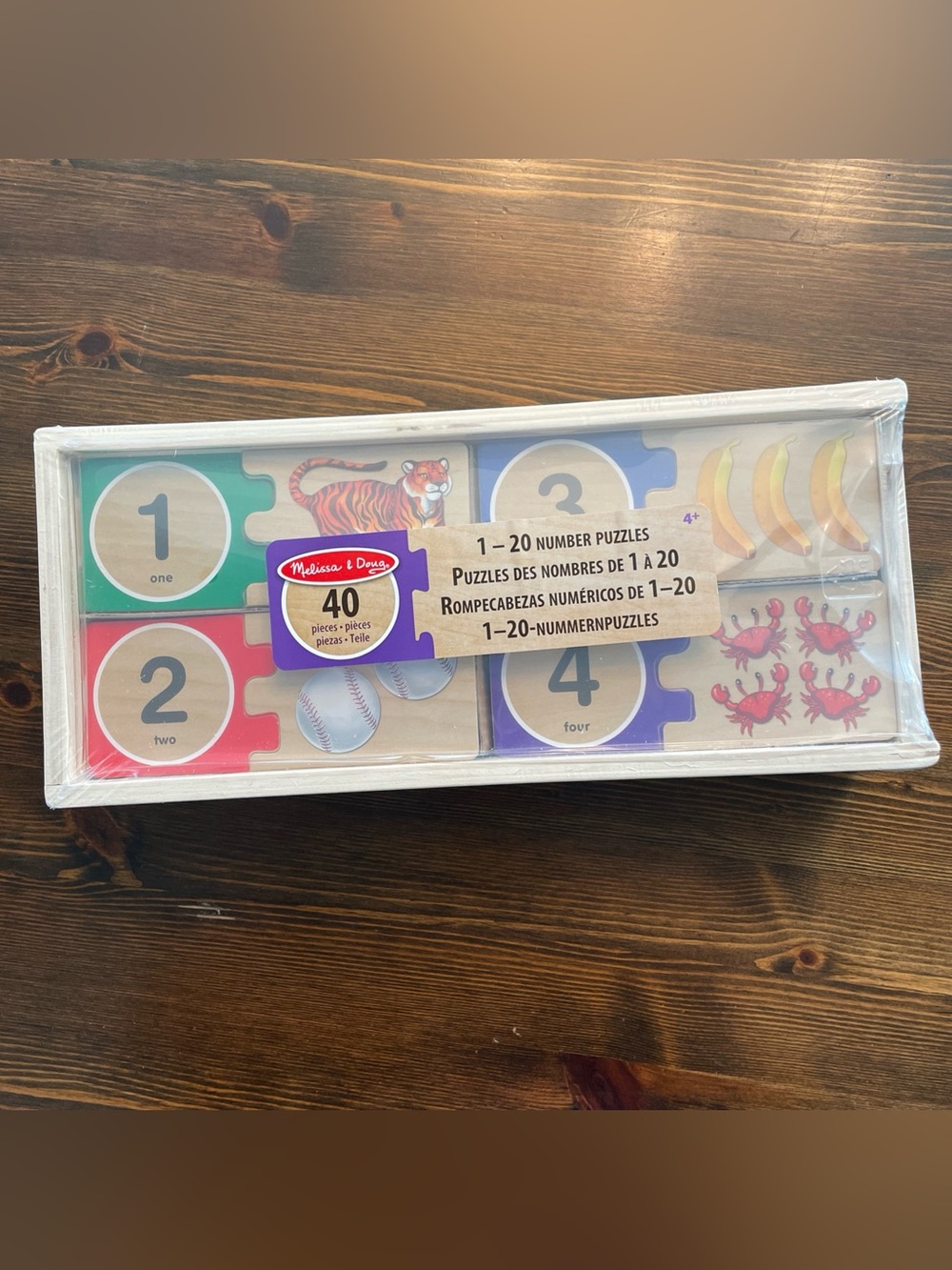 Melissa & Doug Self-Correcting Wooden Number Puzzle - Sealed